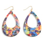 Wholesale multi Color Resin Teardrop Earrings Long