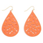 Halloween Metal Teardrop Earrings Featuring Candy Details.

- Approximately 2.5" in Length