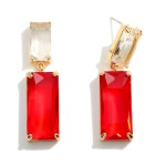 Wholesale rectangular Crystal Drop Earrings