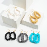 Wholesale braided Heishi Bead Drop Earrings Long Due Elasticity Heishi Beads Ear