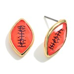 Crystal Football Stud Earrings

-Approximately 18mm
