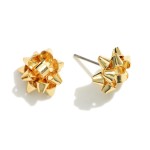 Wholesale gold Christmas Bow Earrings Diameter