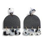 Wholesale leather Drop Earrings Acetate Charms