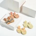 Wholesale neutral Basket Weave Polymer Clay Drop Earring