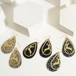 Wholesale gold Reindeer Glitter Teardrop Earrings Long