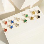 Wholesale star Glitter Stud Earring mm