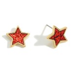 Wholesale star Glitter Stud Earring mm