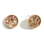 Wholesale gold Glitter Stud Earrings