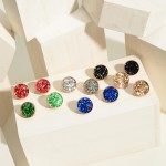 Wholesale gold Glitter Stud Earrings