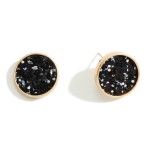 Wholesale gold Glitter Stud Earrings