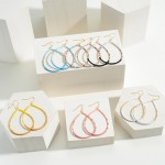 Wholesale multi Colored Beaded Teardrop Earrings Gold Accents