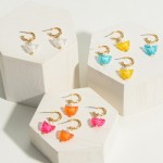 Wholesale gold Huggie Hoop Earrings Pearl Accents Butterfly Charms Long