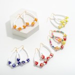 Wholesale beaded Teardrop Earrings Flower Beads