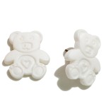 Teddy Bear Stud Earrings

- Approximately .75" Wide
