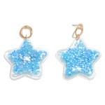 Star Glitter Filled Statement Earring

- Approximately 2.5" Length