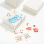 Wholesale star Glitter Statement Earring