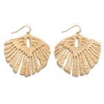 Statement Metal Leaf Drop Earrings

- Approximately 2.5" Long