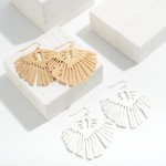 Wholesale statement Metal Leaf Drop Earrings Long