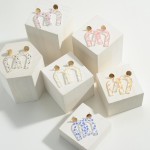 Wholesale resin Arch Drop Earring Flower