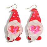 Resin Valentine Gnome With Glitter Heart Earring

- Approximately 3" Length