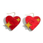 Wholesale resin Heart Stars Drop Earrings Long