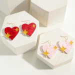 Wholesale resin Heart Stars Drop Earrings Long