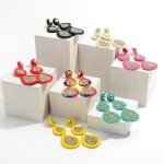 Wholesale long Statement Teardrop Beaded Earrings Rhinestone Accents