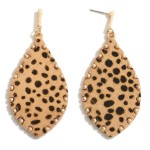 Wholesale gold Animal Print Drop Earrings Gold Studs Long