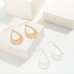 Wholesale gold Metal Drop Earrings Leaf Accents Long