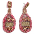 Wholesale beaded Bottle Statement Earrings Rhinestones