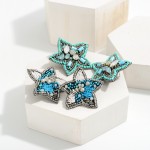 Wholesale beaded Starfish Earrings Sequins