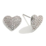 Wholesale cubic Zirconia Heart Stud Earrings