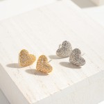 Wholesale cubic Zirconia Heart Stud Earrings