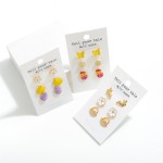 Wholesale set Three Enamel Easter Earrings