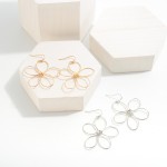 Wholesale twisted Metal Flower Earrings