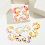 Wholesale acrylic Acetate Hoop Earring Flowers Fruit