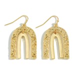 Wholesale metal Textured Bridge Drop Earrings