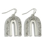 Wholesale metal Textured Bridge Drop Earrings