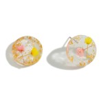 Wholesale resin Flower Oversized Stud Earrings