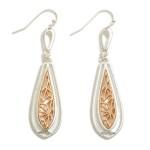 Wholesale metal Filigree Teardrop Earrings