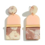 Acetate Drop Earrings With Gold Accent

- Approximately 2" L