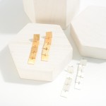 Wholesale metal Square Link Drop Earrings