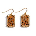 Wholesale gold Enameled Animal Print Drop Earrings L