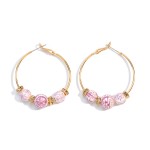 Wholesale gold Hoops Beads Crystal Accents Diameter