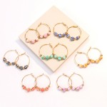 Wholesale gold Hoops Beads Crystal Accents Diameter