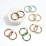 Wholesale circular Beaded Drop Earring L Diameter