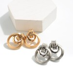 Wholesale drop Earring Multiple Interlocking Hoops L