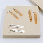 Wholesale silver Layered Rectangle Drop Drop Earrings L