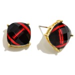 Wholesale crystal Football Stud Earrings Diameter
