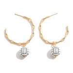 Wholesale chain Link Hoop Earring Volleyball Bead L